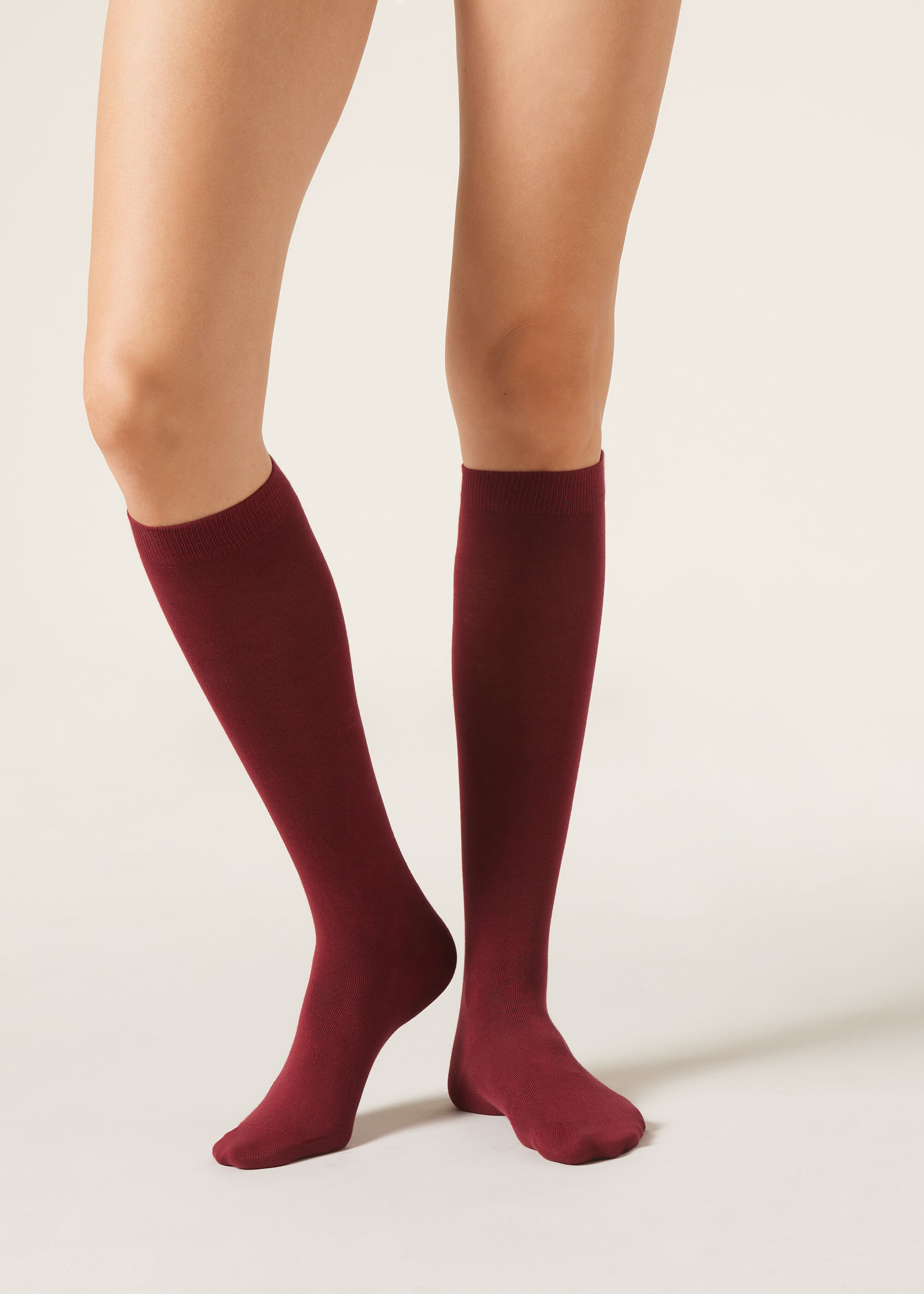 Tall Satin Cotton Socks