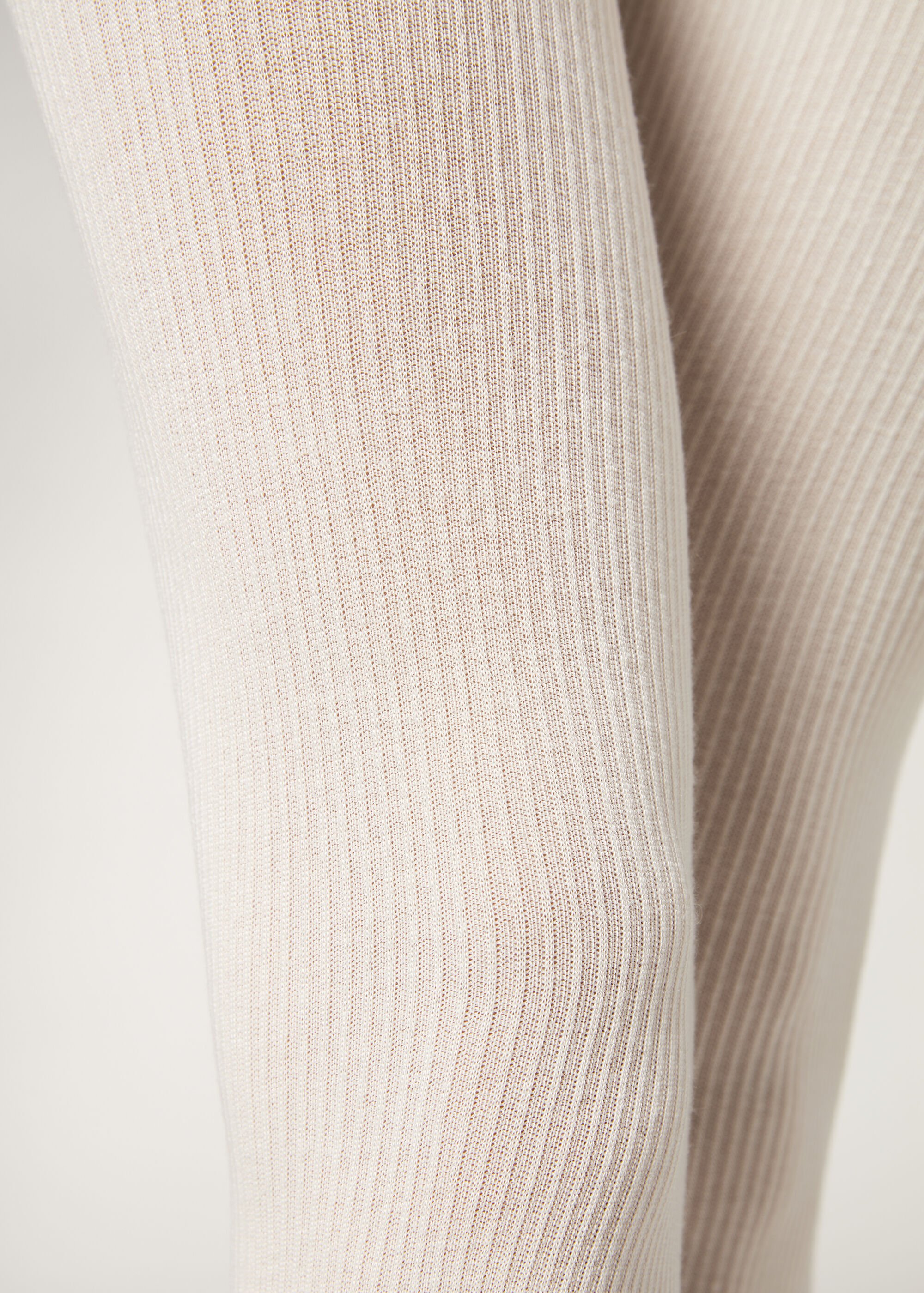 Ribbed Cashmere Blend Tights