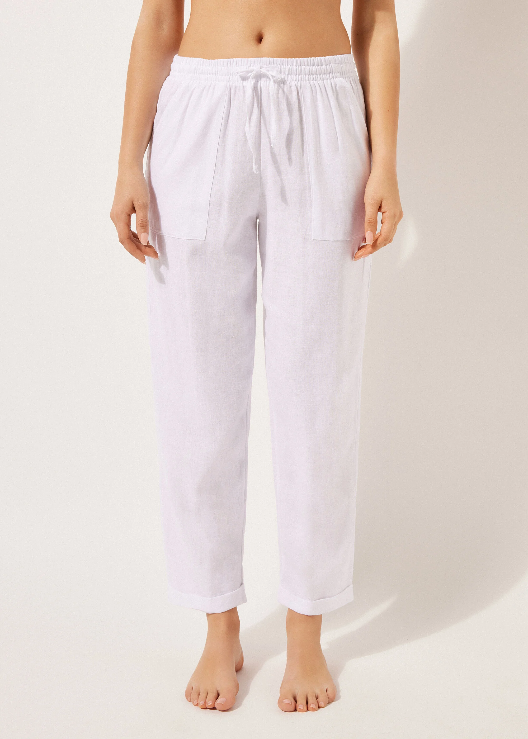 Linen and Viscose Pants