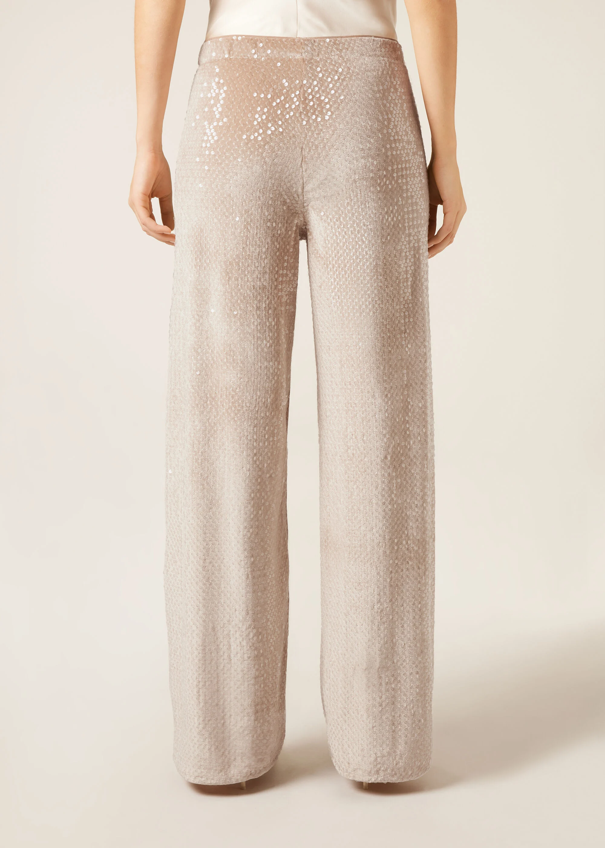 Velvet and Sequins Palazzo Pants