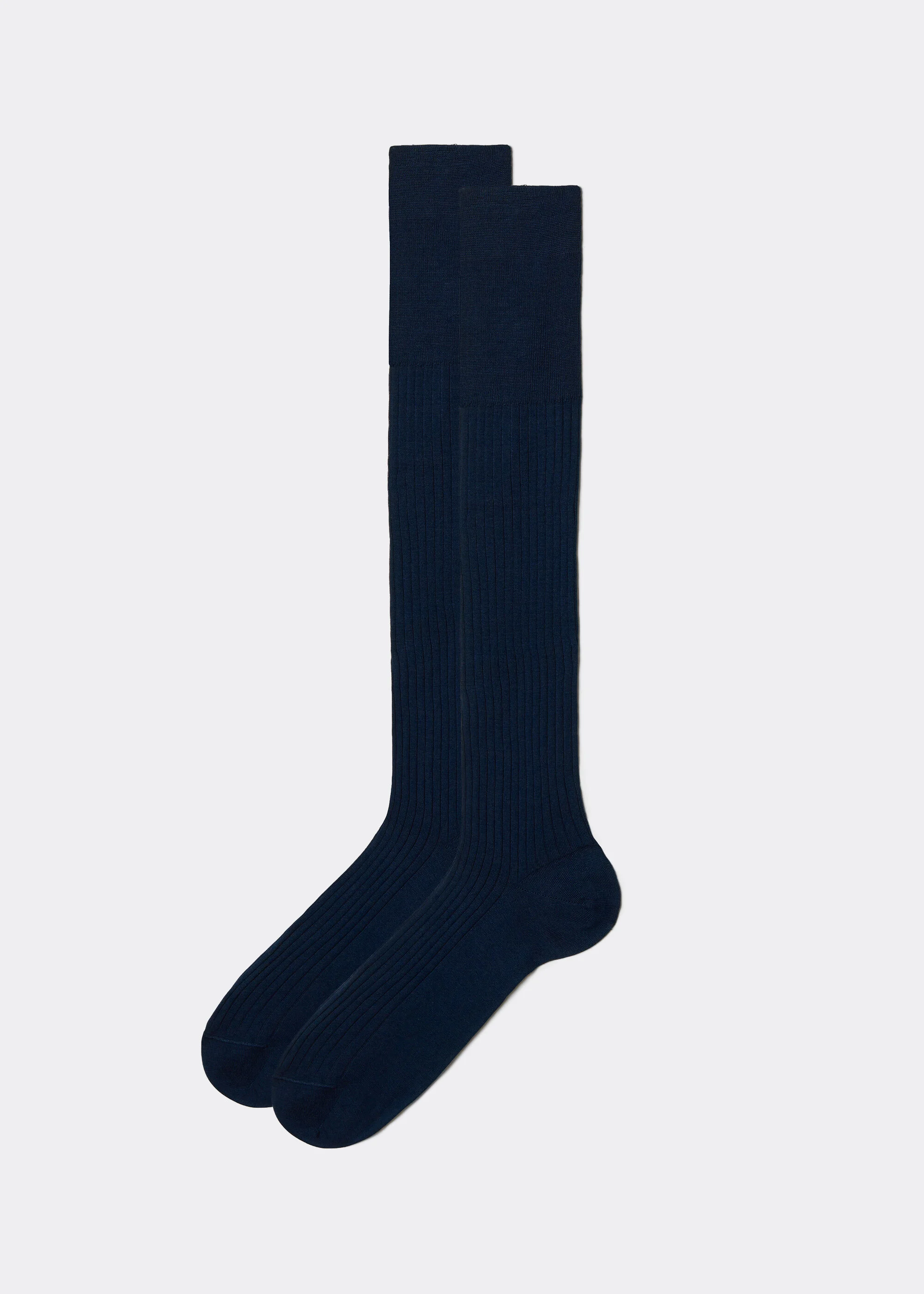 Men’s Lisle Thread Ribbed Long Socks