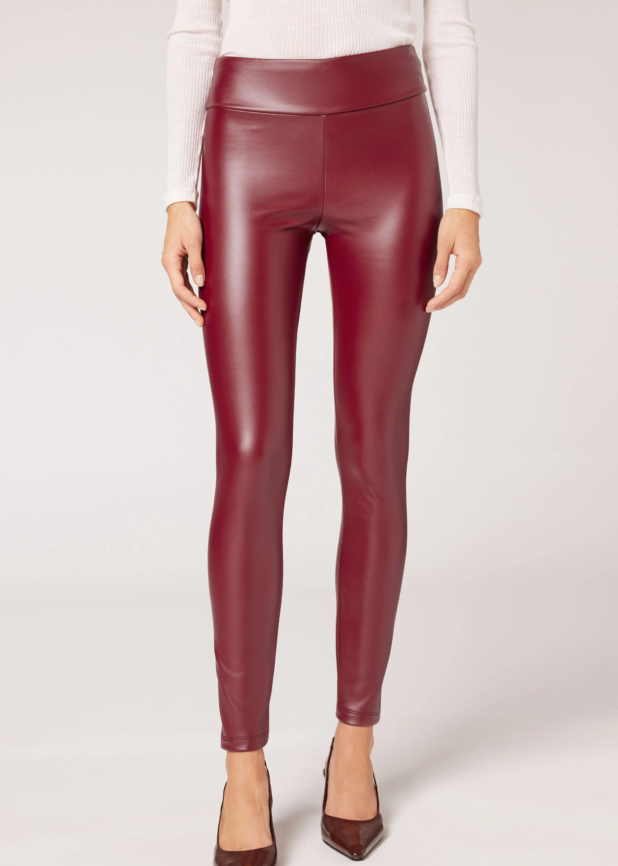 Thermal Leather Effect Leggings