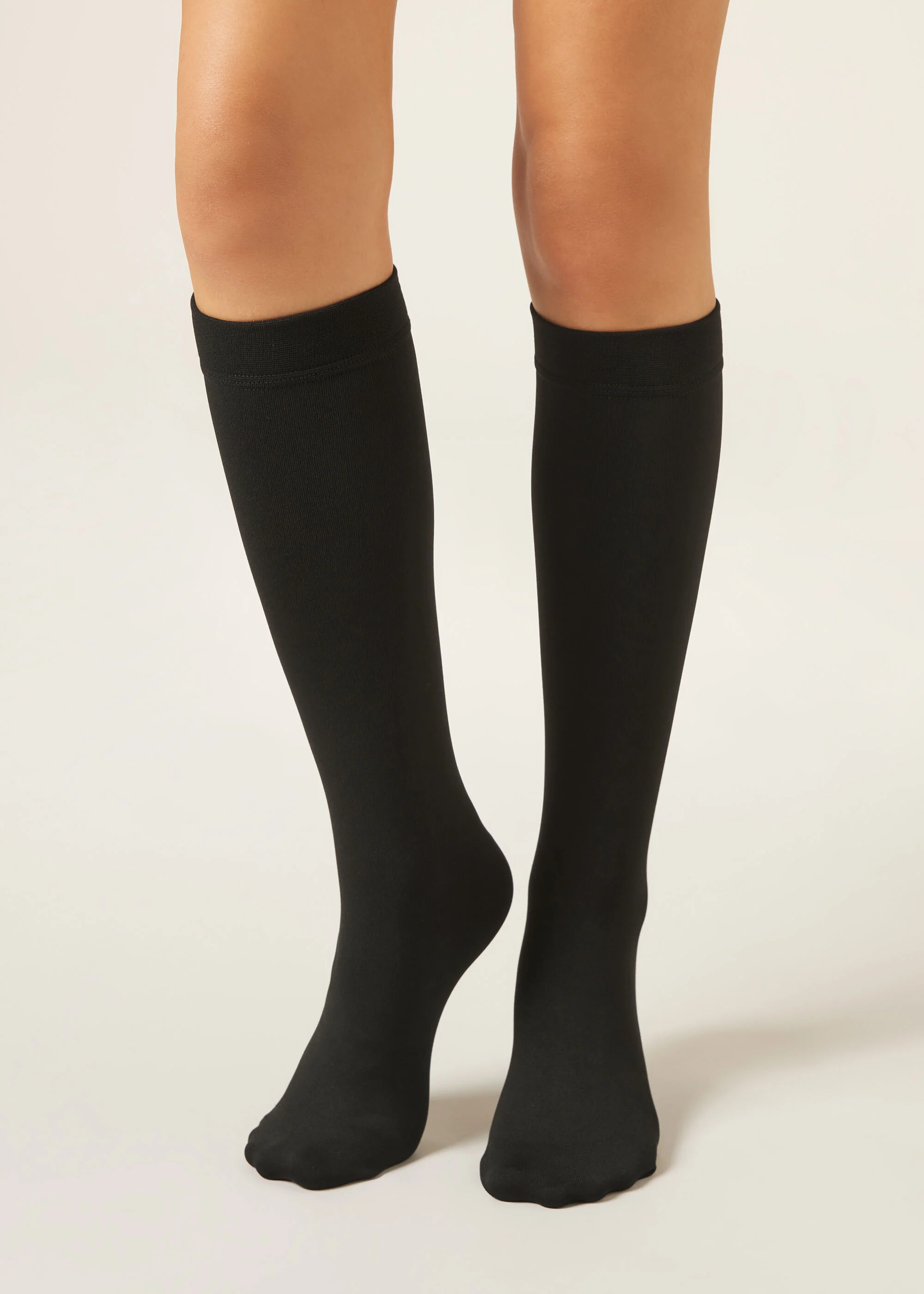 Ultra Opaque Thermal Knee-High Socks