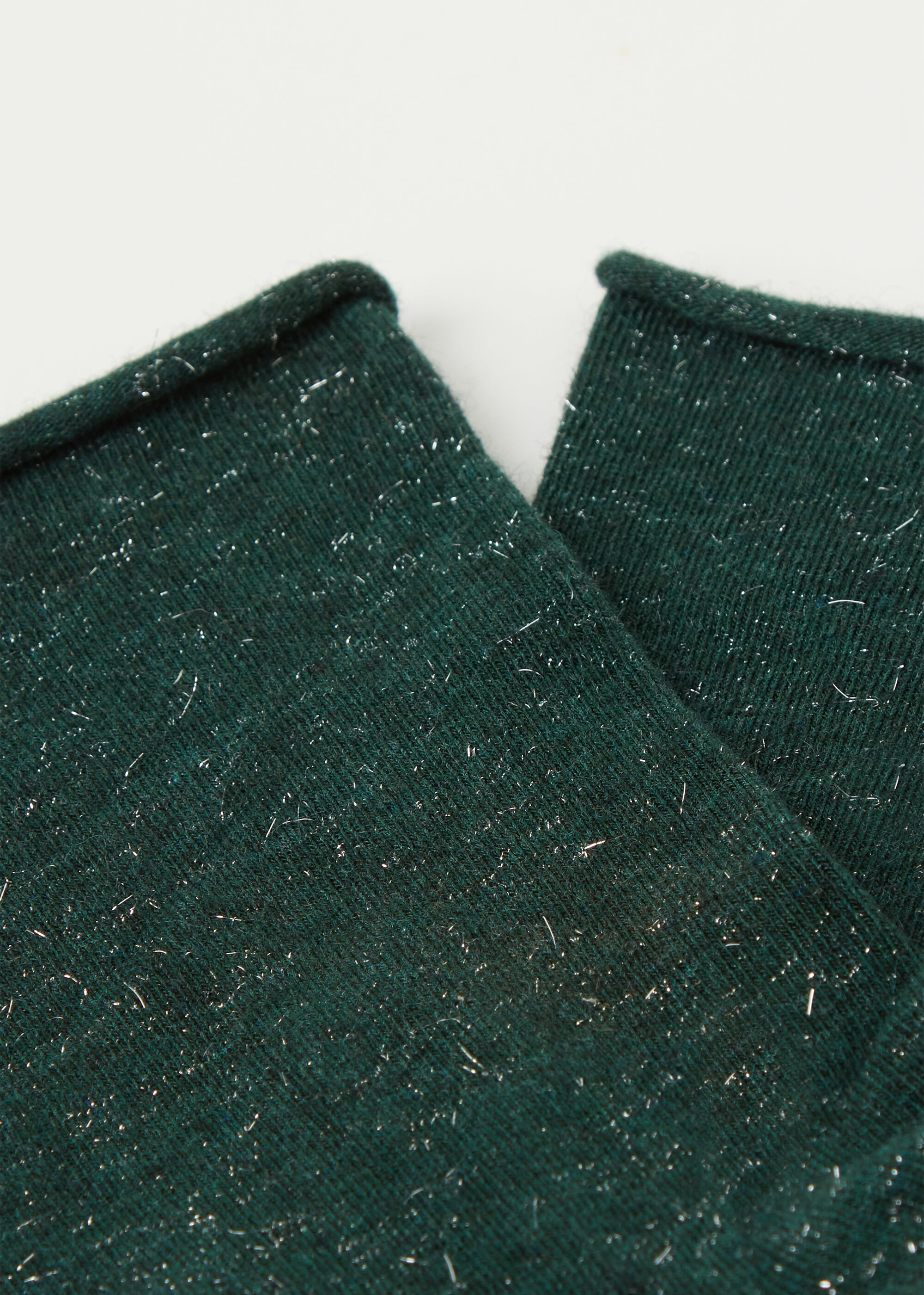 Cashmere Blend Short Socks with Glitter