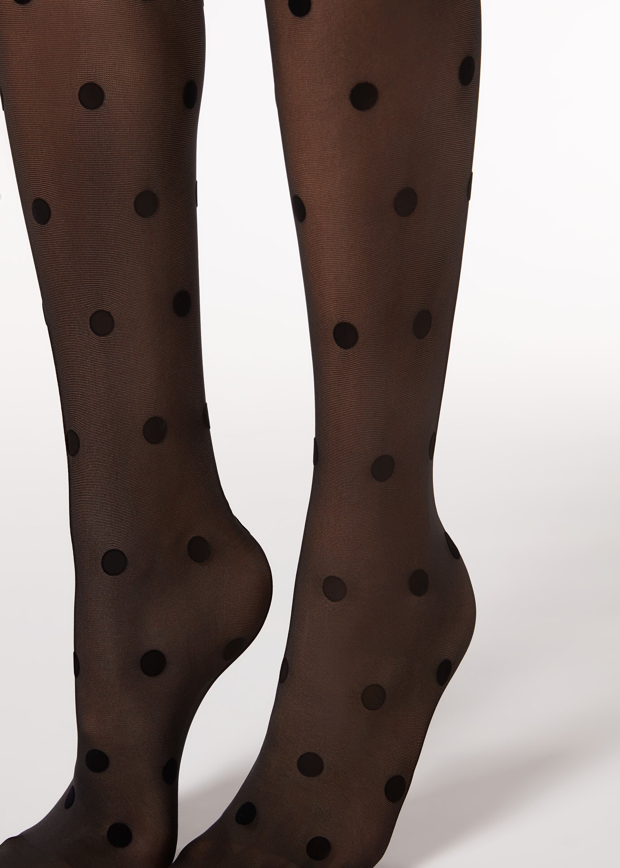 Flocked Dots Sheer 30 Denier Tights